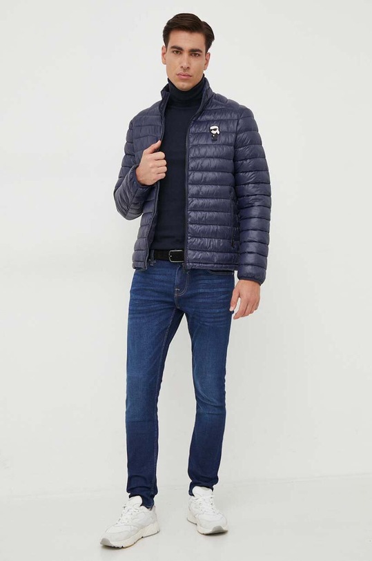 Sisley sweter 10F2S2244.06U. granatowy AW23