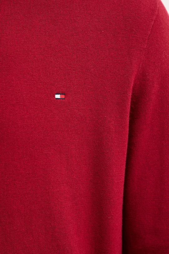 Sveter s prímesou kašmíru Tommy Hilfiger červená MW0MW28046