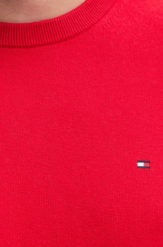 Svetr s příměsí kašmíru Tommy Hilfiger MW0MW28046 červená