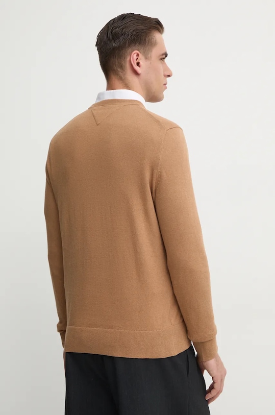 Odzież Tommy Hilfiger sweter z domieszką kaszmiru MW0MW28046 brązowy
