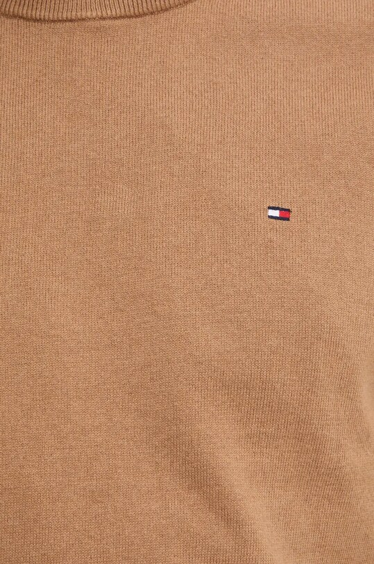 Tommy Hilfiger sweter z domieszką kaszmiru MW0MW28046 brązowy
