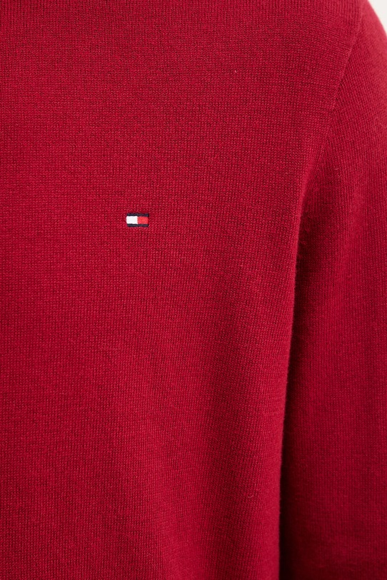 Pulover s dodatkom kašmira Tommy Hilfiger bordo MW0MW28046