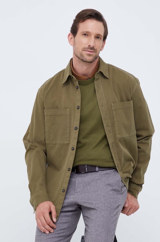 Пуловер с кашмир Tommy Hilfiger MW0MW28046 зелен AW25