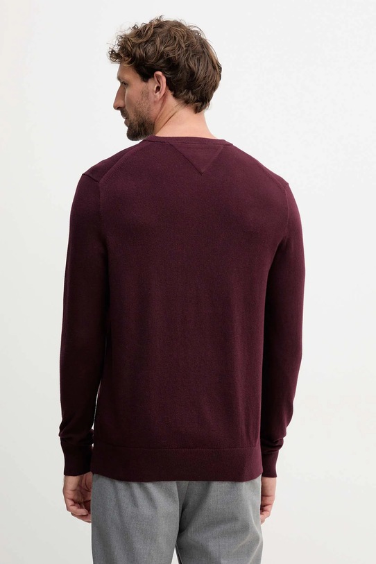 Îmbrăcăminte Tommy Hilfiger pulover din amestec de casmir MW0MW28046 burgundia