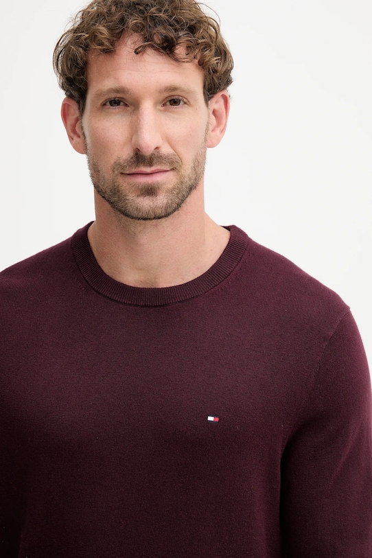 Свитер с примесью кашемира Tommy Hilfiger бордо MW0MW28046