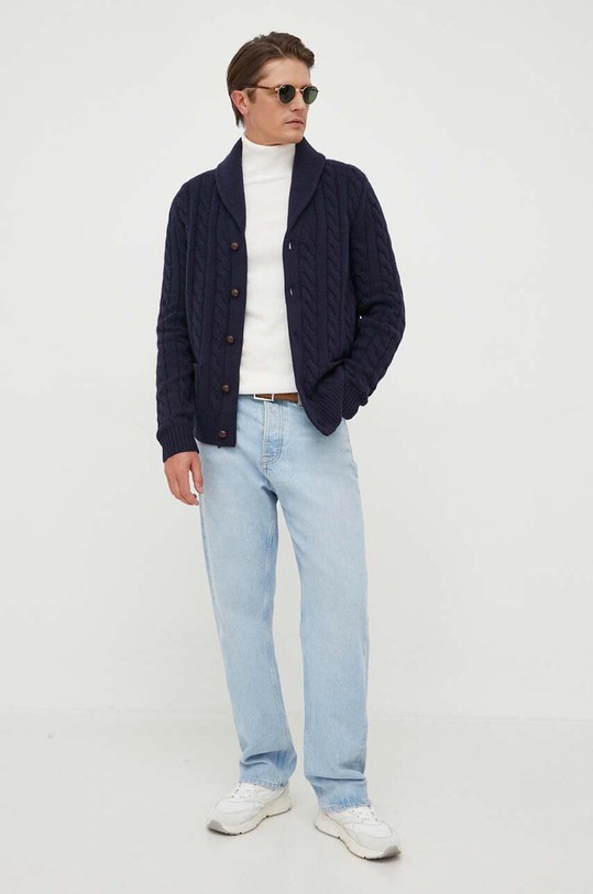 Tommy Hilfiger sweter z domieszką kaszmiru MW0MW28048 biały NC24
