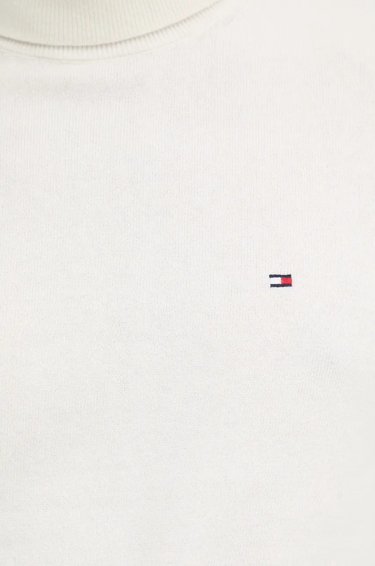 Sveter s prímesou kašmíru Tommy Hilfiger MW0MW28048 béžová