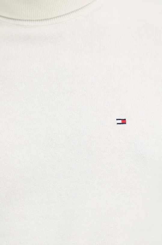 Sveter s prímesou kašmíru Tommy Hilfiger MW0MW28048 béžová