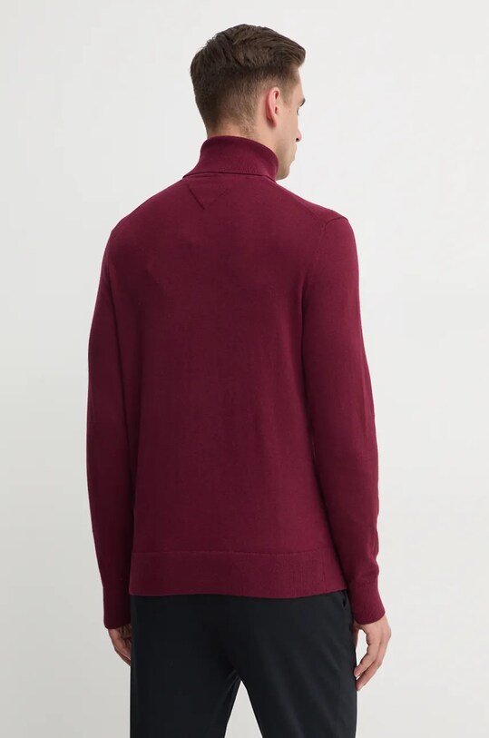 Îmbrăcăminte Tommy Hilfiger pulover din amestec de casmir MW0MW28048 burgundia