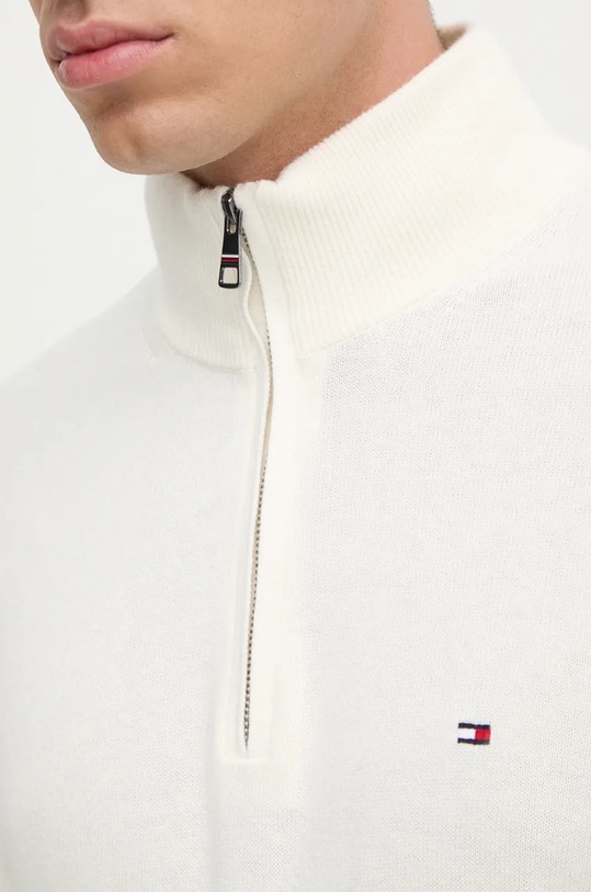 Pulover s dodatkom kašmira Tommy Hilfiger MW0MW28049 bež