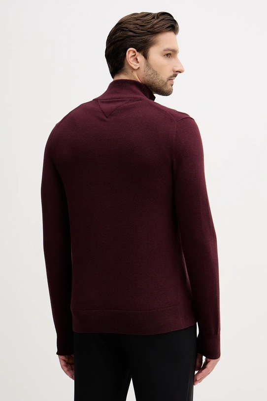 Odzież Tommy Hilfiger kardigan z domieszką kaszmiru MW0MW28050 bordowy