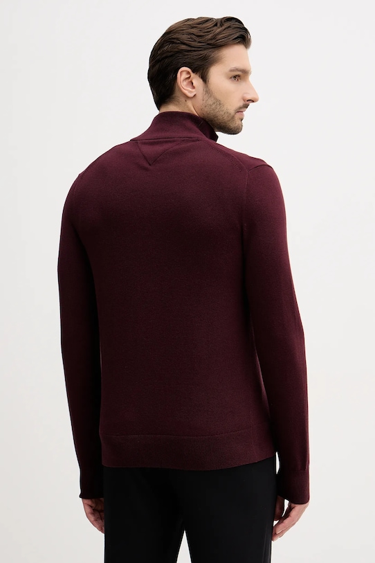 Odzież Tommy Hilfiger kardigan z domieszką kaszmiru MW0MW28050 bordowy