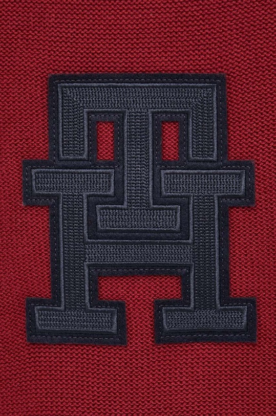 Tommy Hilfiger pulover de bumbac burgundia MW0MW33085