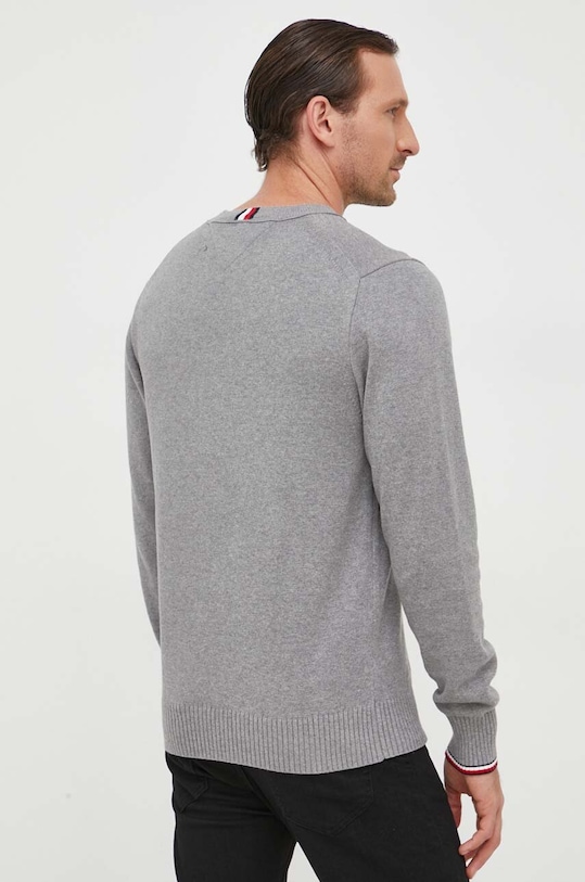 Odzież Tommy Hilfiger sweter bawełniany MW0MW33108 szary