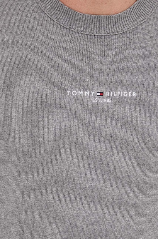 Tommy Hilfiger sweter bawełniany MW0MW33108 szary