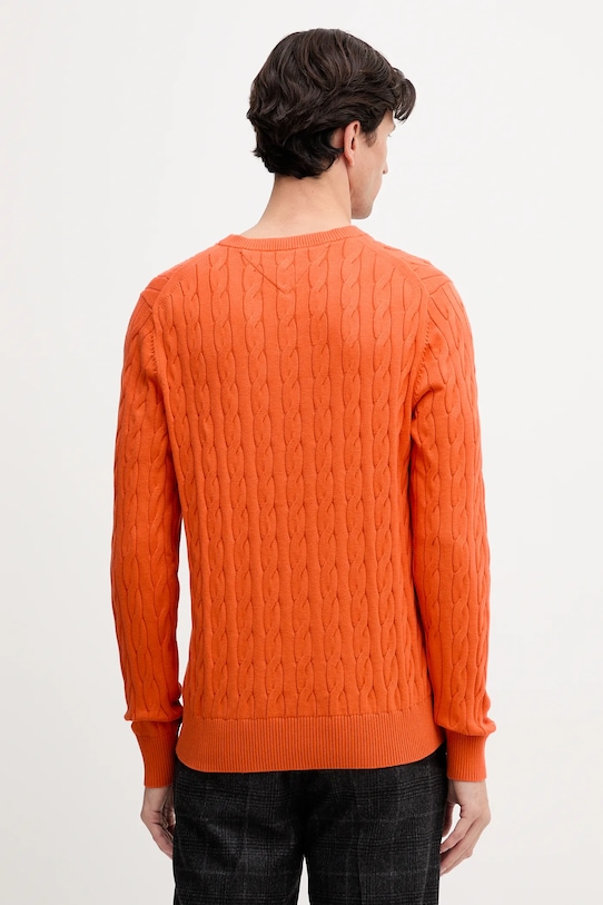 Odzież Tommy Hilfiger sweter bawełniany MW0MW33132 pomarańczowy