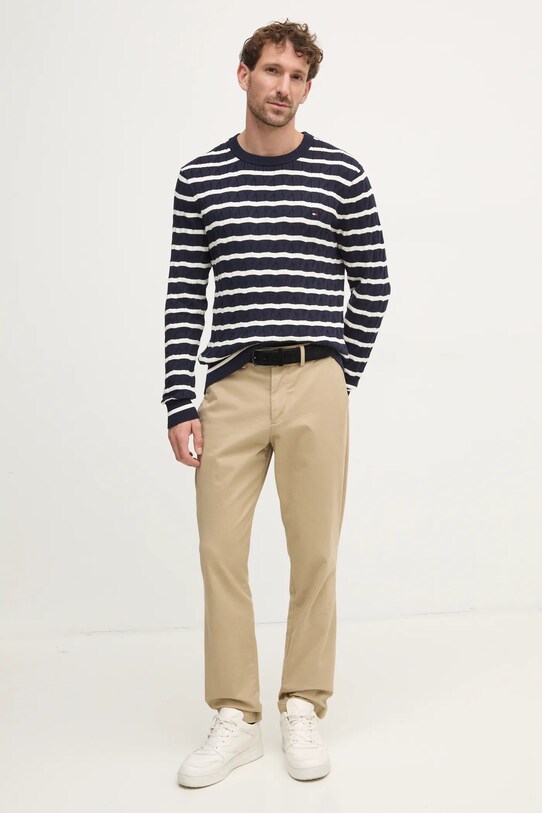 Бавовняний светр Tommy Hilfiger MW0MW33132 темно-синій NC24