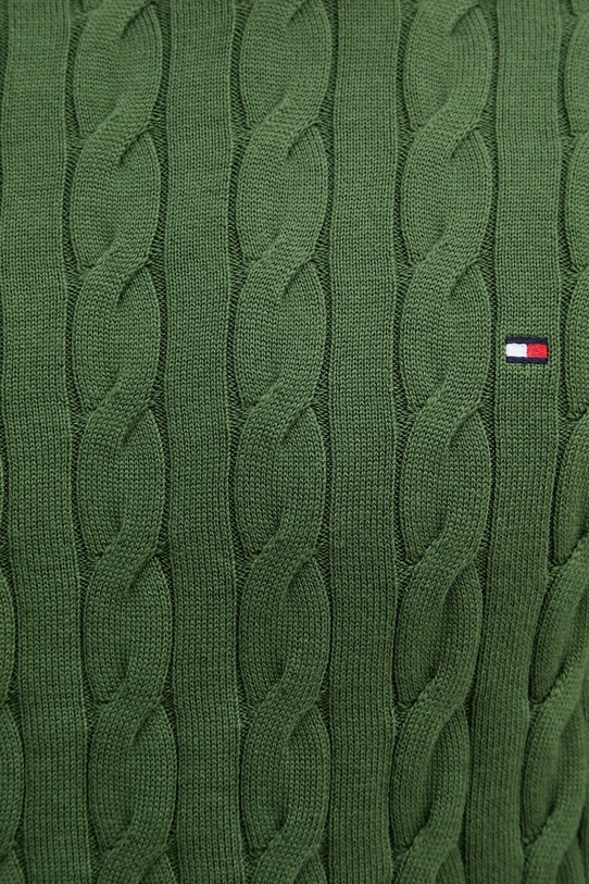 Tommy Hilfiger sweter bawełniany MW0MW33132 zielony
