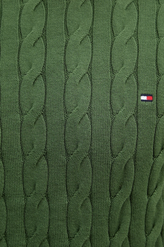 Tommy Hilfiger sweter bawełniany MW0MW33132 zielony
