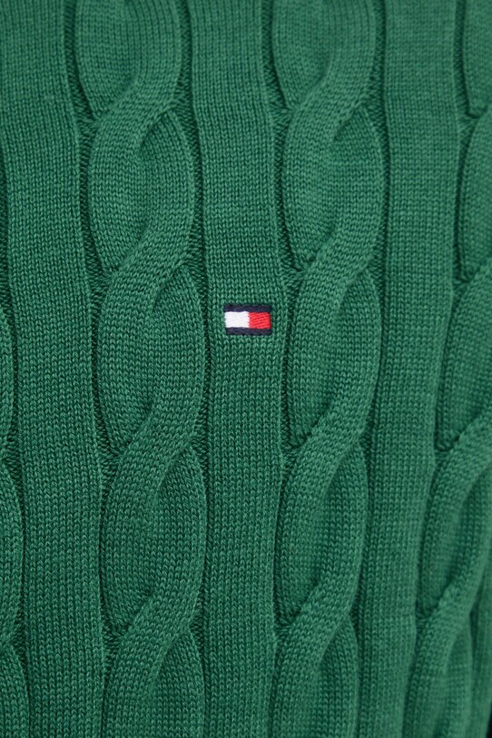 Бавовняний светр Tommy Hilfiger MW0MW33132 зелений