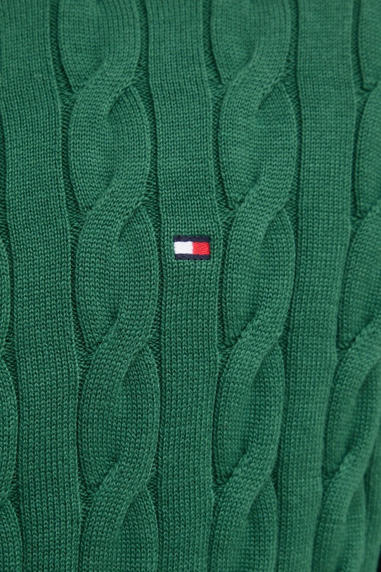Tommy Hilfiger sweter bawełniany MW0MW33132 zielony