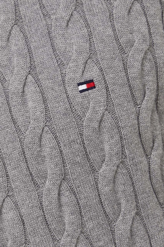 Tommy Hilfiger pamut pulóver MW0MW33132 szürke