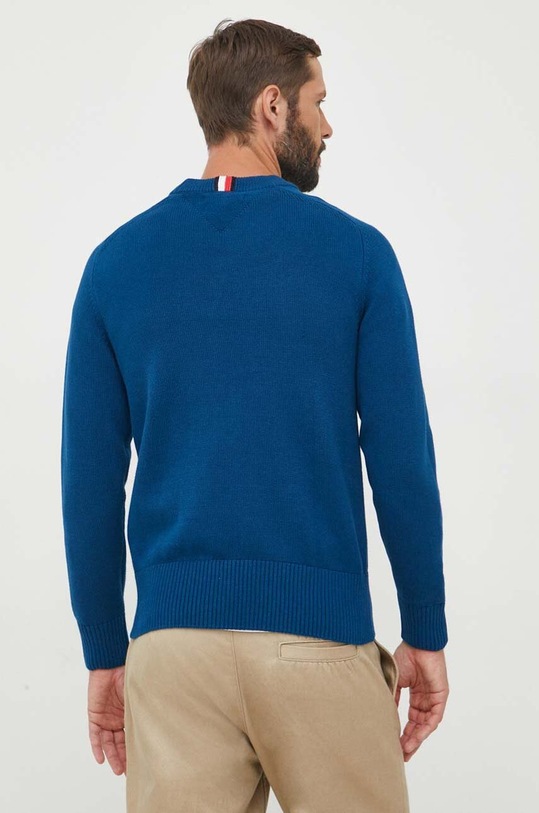 Odzież Tommy Hilfiger sweter bawełniany MW0MW33134 niebieski