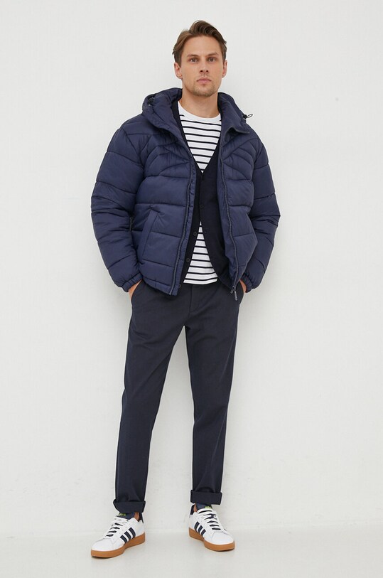 Vlnený kardigán BOSS 50476356 tmavomodrá AW23