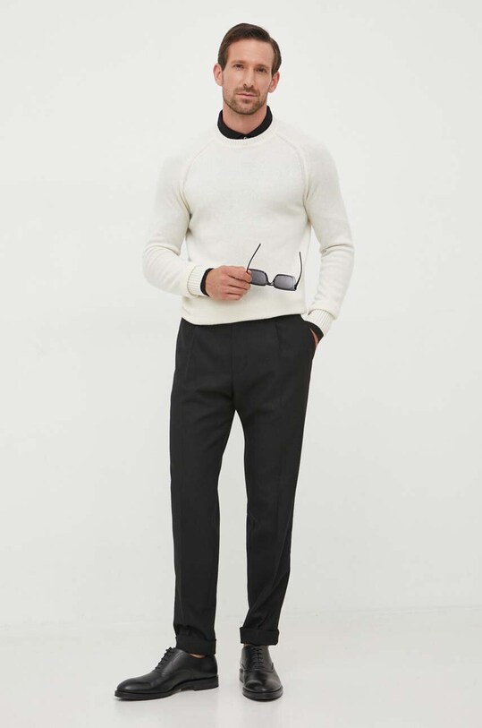 Светр з кашеміру BOSS 50500668 бежевий AW23