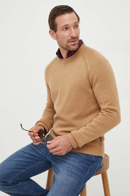 Светр з кашеміру BOSS бежевий 50500668