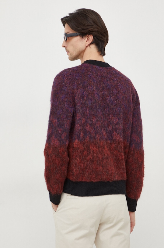 Oblečení Svetr z vlněné směsi BOSS 50500679 burgundské