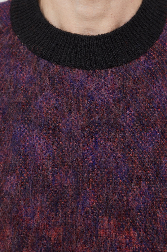 Svetr z vlněné směsi BOSS 50500679 burgundské