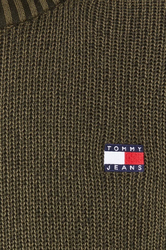 Bavlněný svetr Tommy Jeans DM0DM17776 zelená