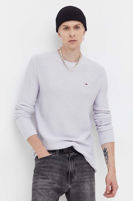 Svetr Tommy Jeans kulatý šedá DM0DM15060