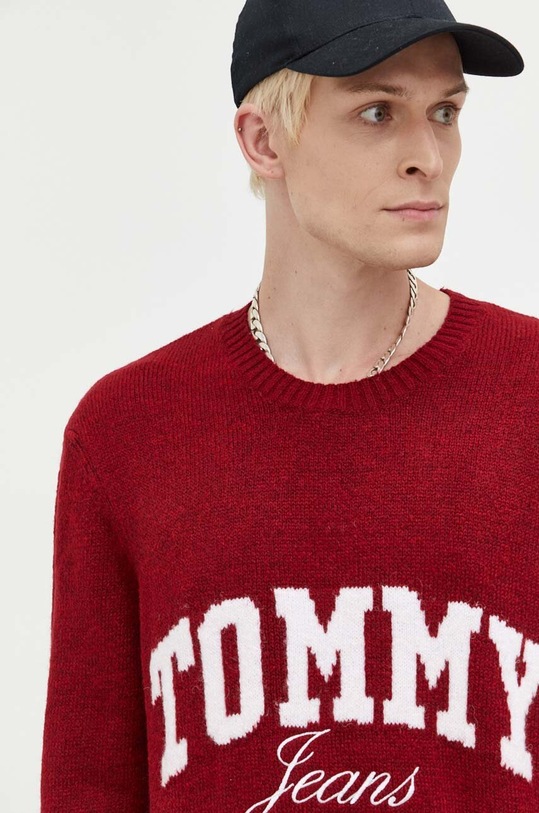 Svetr Tommy Jeans burgundské DM0DM17759