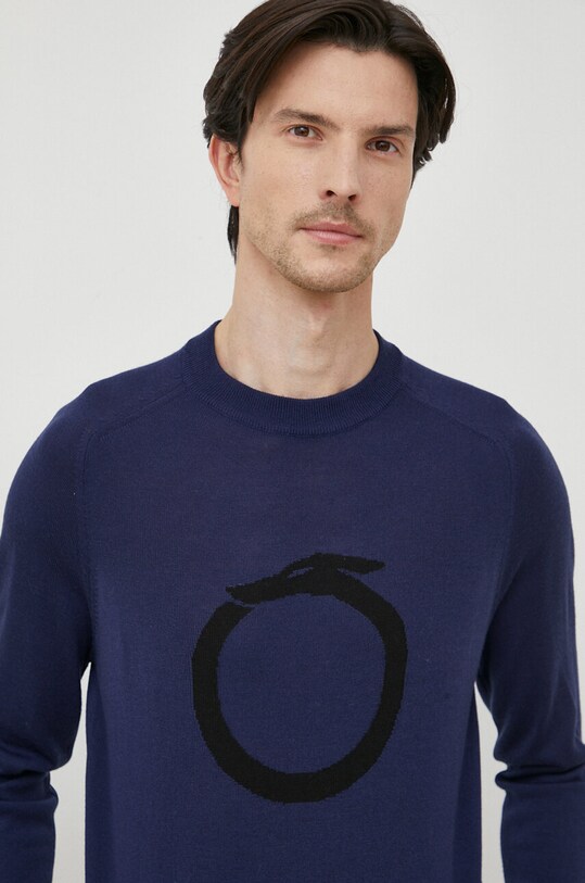 Одяг Вовняний светр Trussardi 52M00677.0F000793 темно-синій
