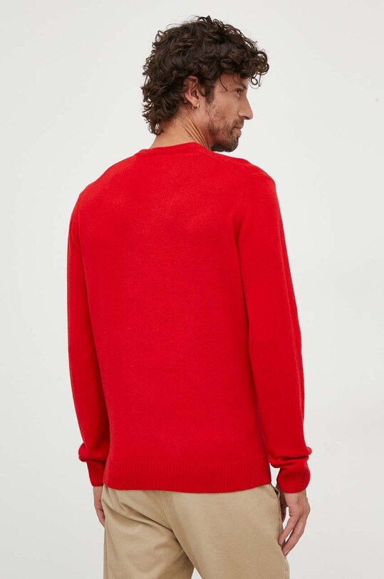 Odzież Lacoste sweter wełniany AH1988 czerwony