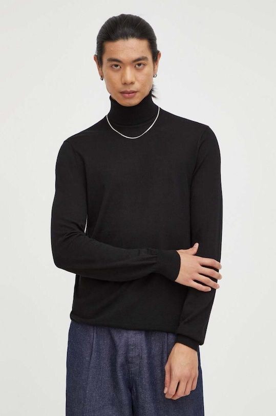 Vlněný svetr Tiger Of Sweden rolák černá T68915090