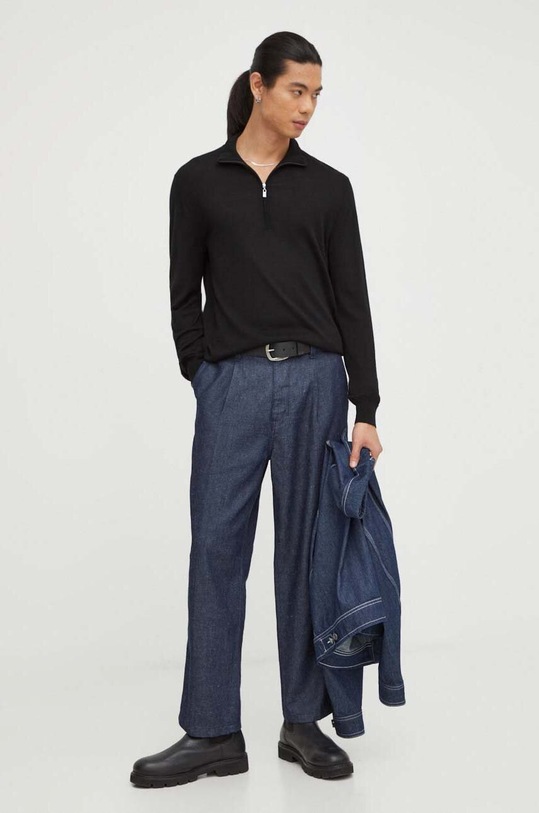 Vlněný svetr Tiger Of Sweden T68915092 černá AW23