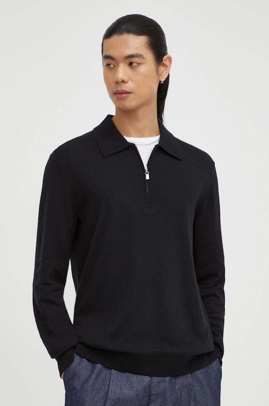 Vlněný svetr Tiger Of Sweden černá T72057004