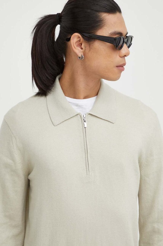 Vlnený sveter Tiger Of Sweden béžová T72057004