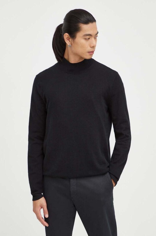 Tiger Of Sweden pulover de lana subtiri negru T72057005