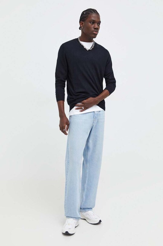 Superdry sweter wełniany M6110321A.02A czarny AW23