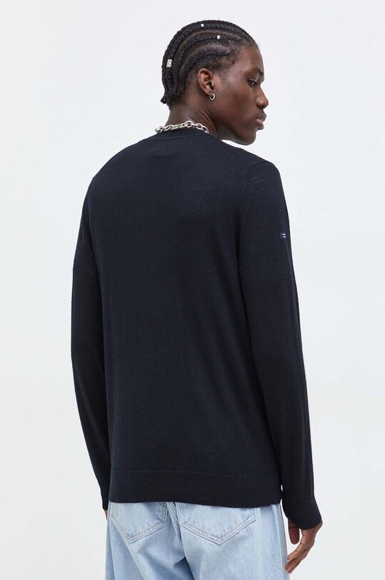 Odzież Superdry sweter wełniany M6110321A.02A czarny