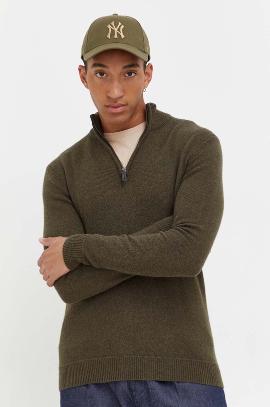 Sveter s prímesou vlny Superdry s prímesou vlny zelená M6110563A.XW4