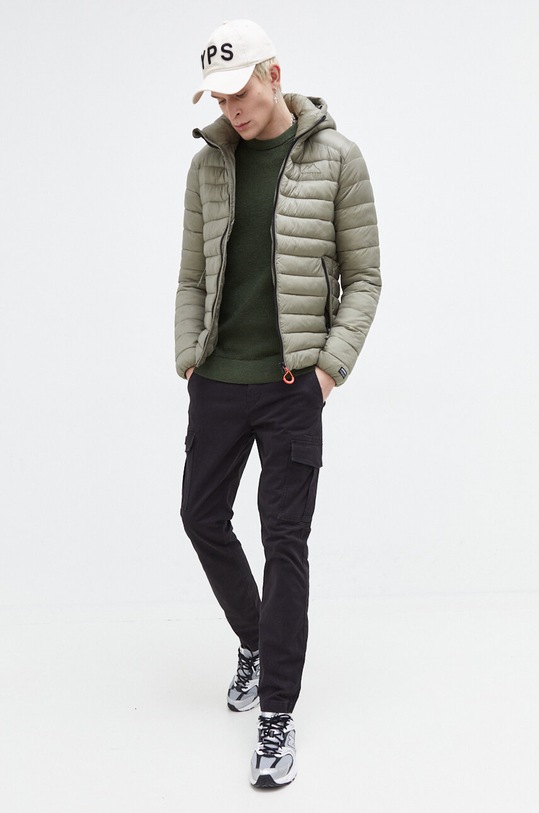 Bavlnený sveter Superdry M6110567A.1GS zelená AW23