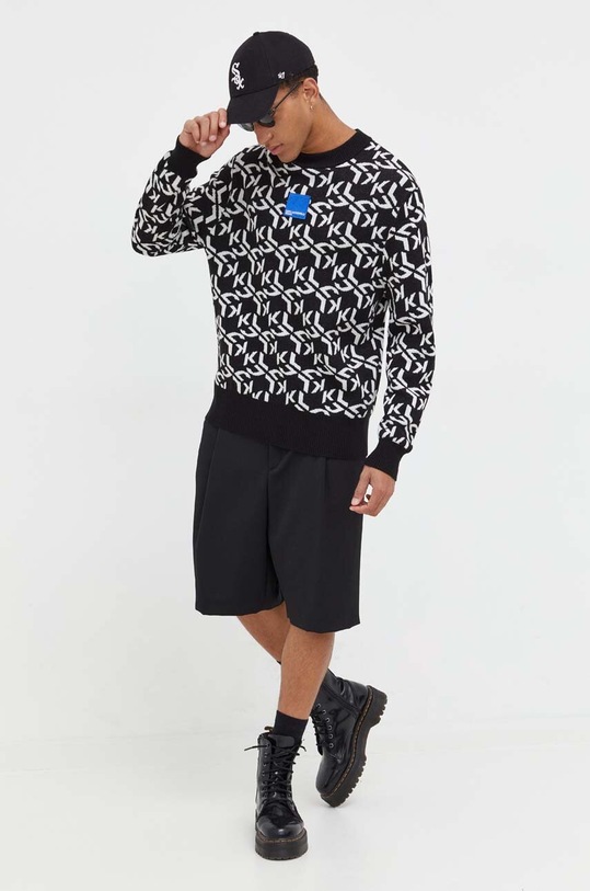 Karl Lagerfeld Jeans sweter z domieszką wełny 236D2002 multicolor AW23