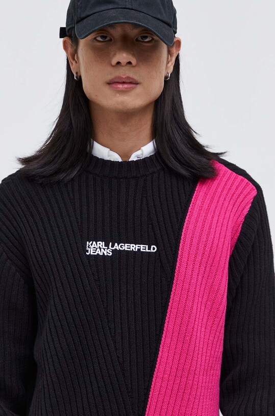 Karl Lagerfeld Jeans pulover 236D2001 KLJ RIBBED BLOCKED SWEATER multicolor 236D2001