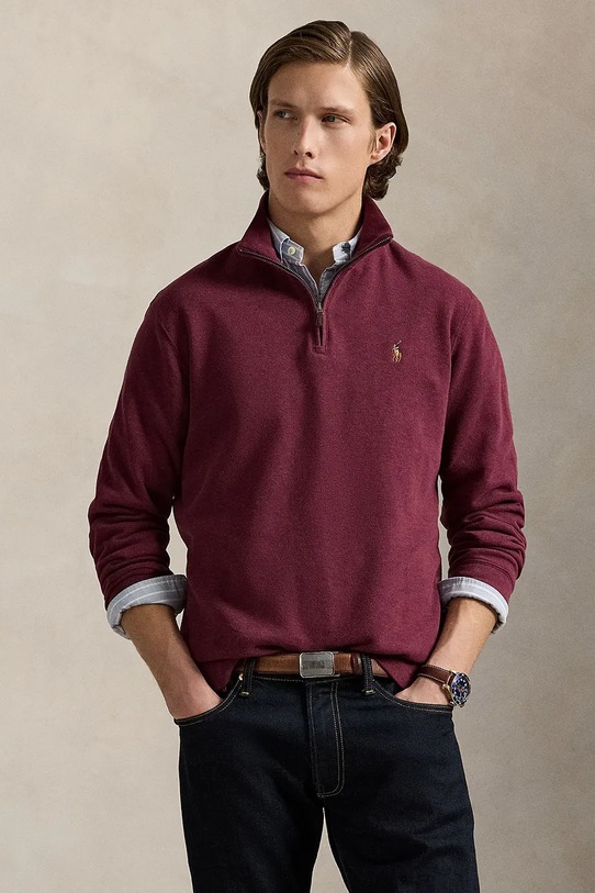 Polo Ralph Lauren bluza bawełniana bordowy 710671929