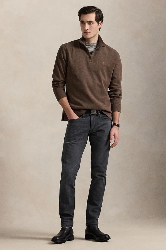 Oblečení Bavlněná mikina Polo Ralph Lauren 710671929 hnědá